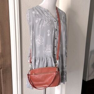 Divina Firenze Crossbody Leather Bag Italy Shoulder Gold Hardware